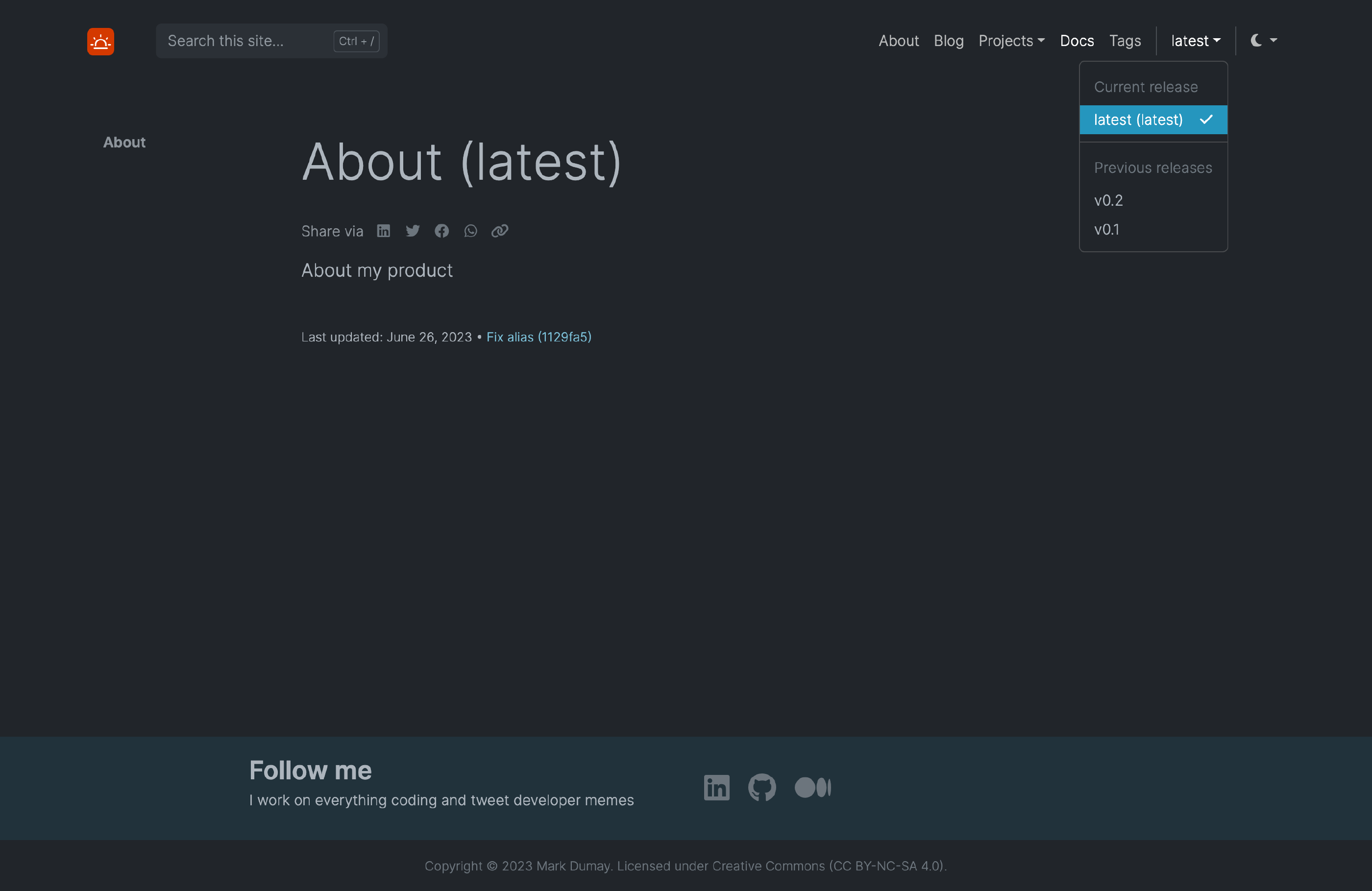 Initial Site With Basic Versioning